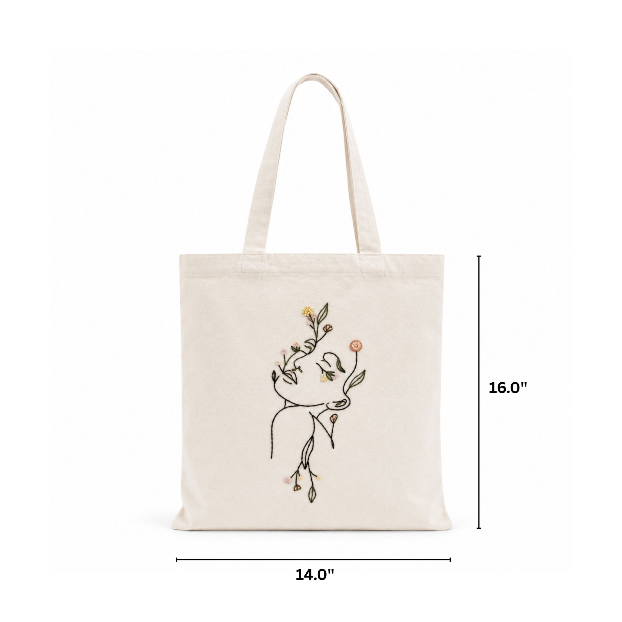 Botanical Beauty Handwork Tote Bag View 1
