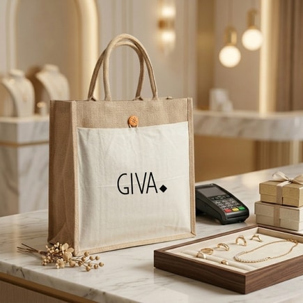 Jute Pocket Bag | 350 GSM View 5