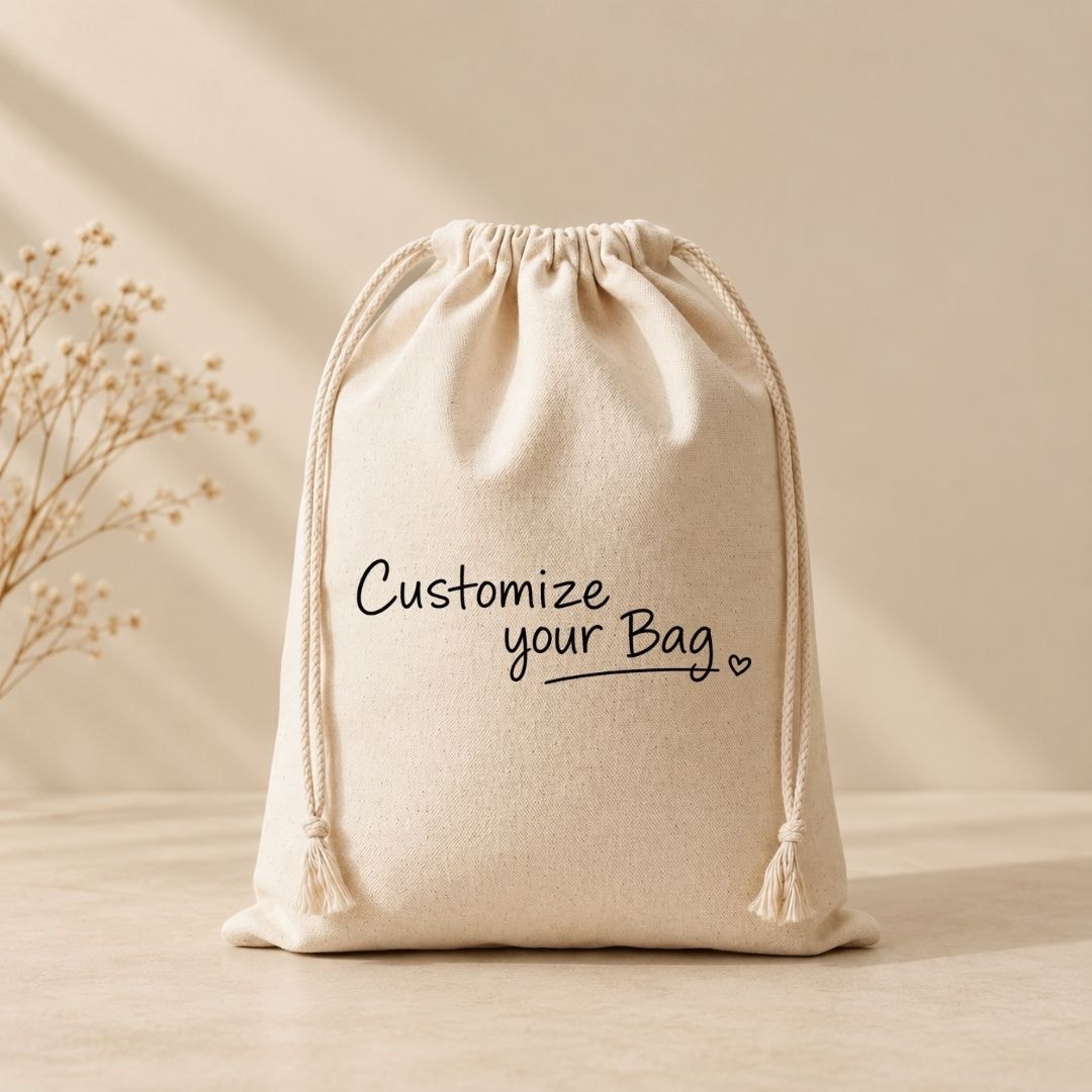 5x7 Inches Cotton Drawstring Bag  | 150 GSM View 5