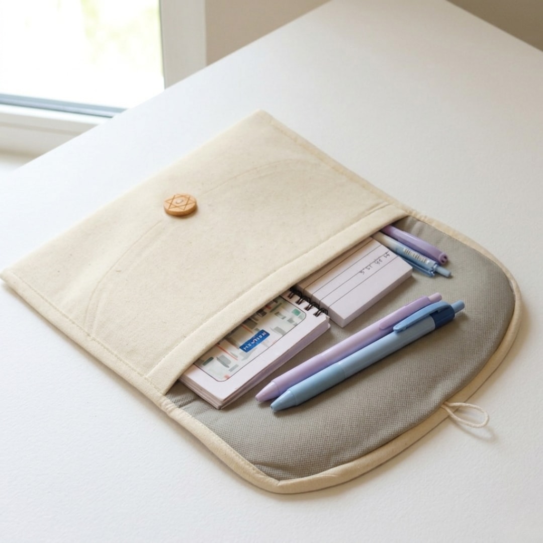 10x7 Inches Cotton Multipurpose Pouch | 300 GSM View 5