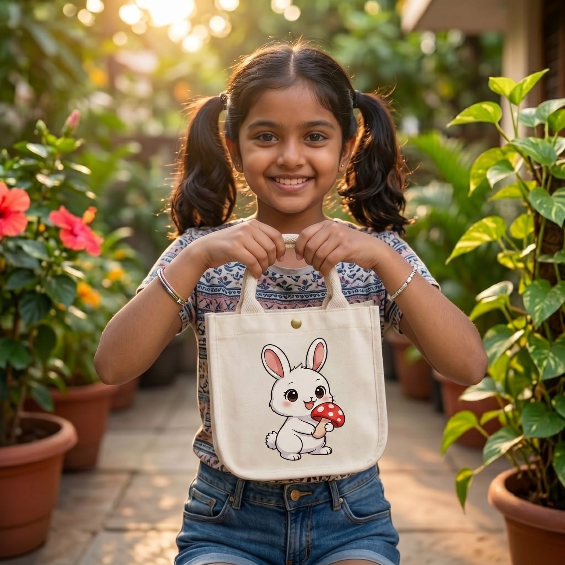 Mushroom Bunny Kids Bag View 2