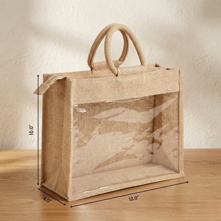 Clear View Jute Hamper Bag | 350 GSM View 3