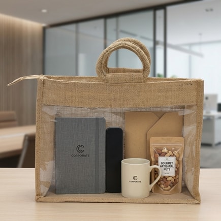 Clear View Jute Hamper Bag | 350 GSM View 7