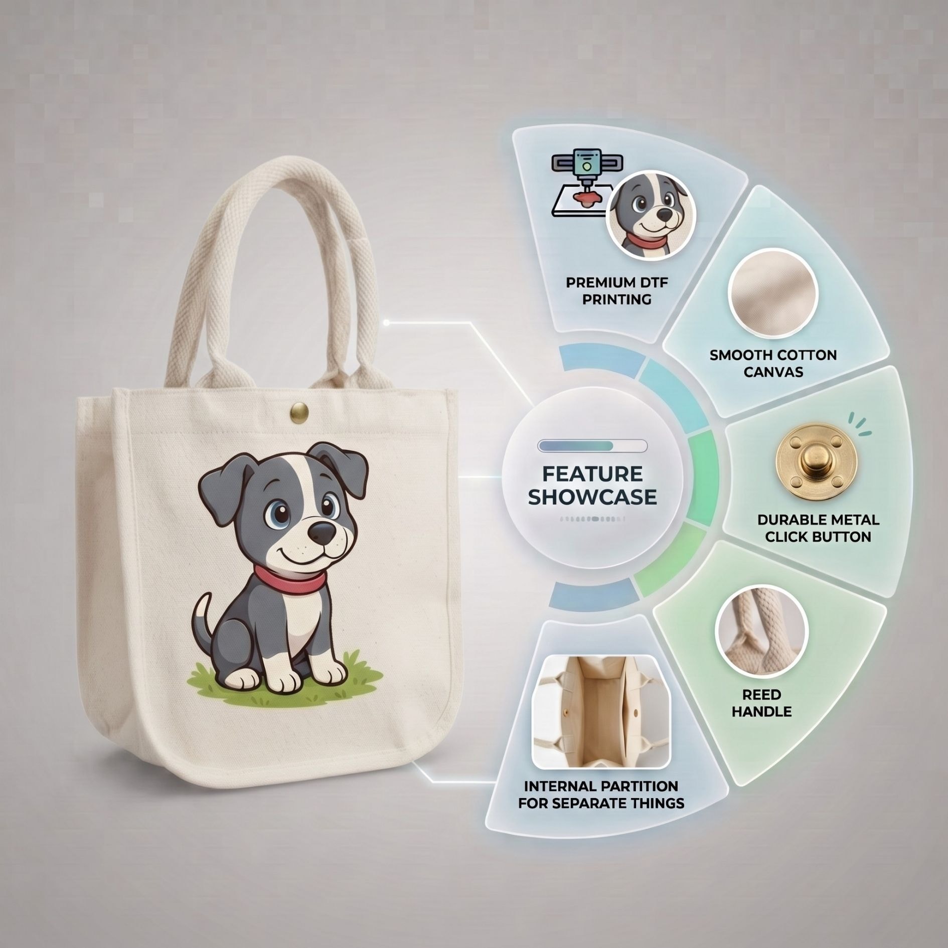 Playful Puppy Mini Kids Bag | 300 GSM View 3