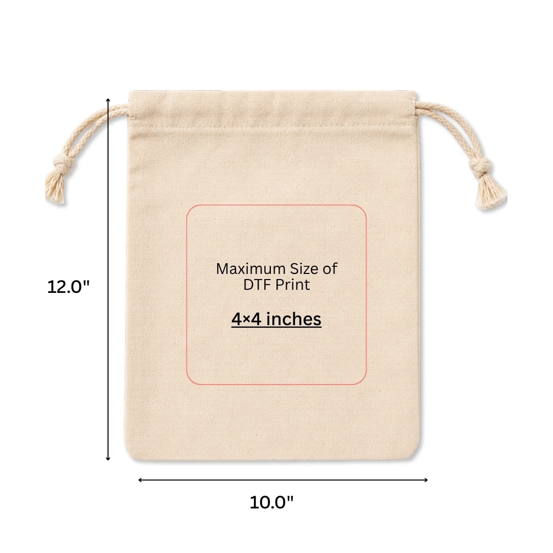 10x12 Inches Cotton Drawstring Bag | 150 GSM View 6