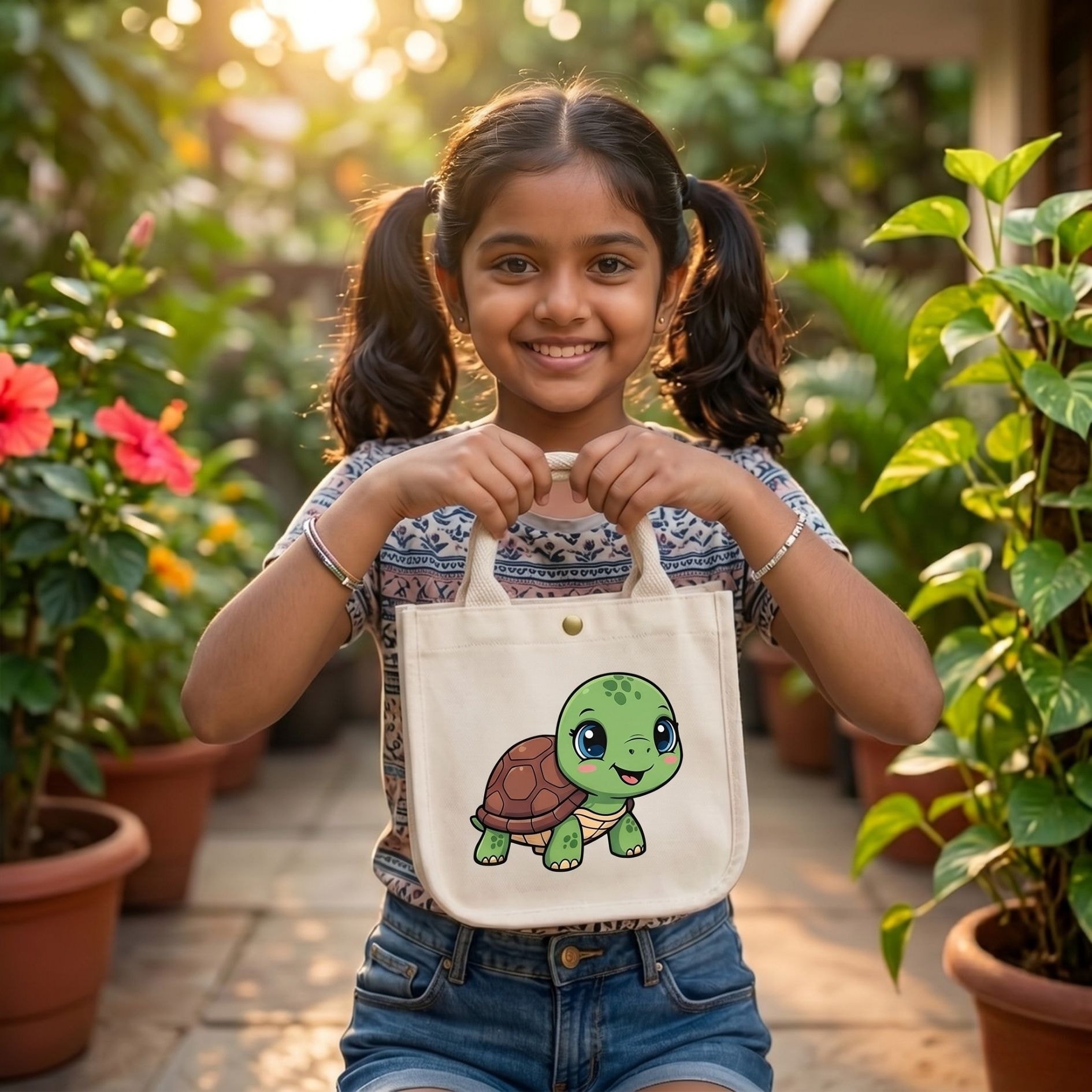 Tiny Turtle Kids Bag | 300 GSM View 2