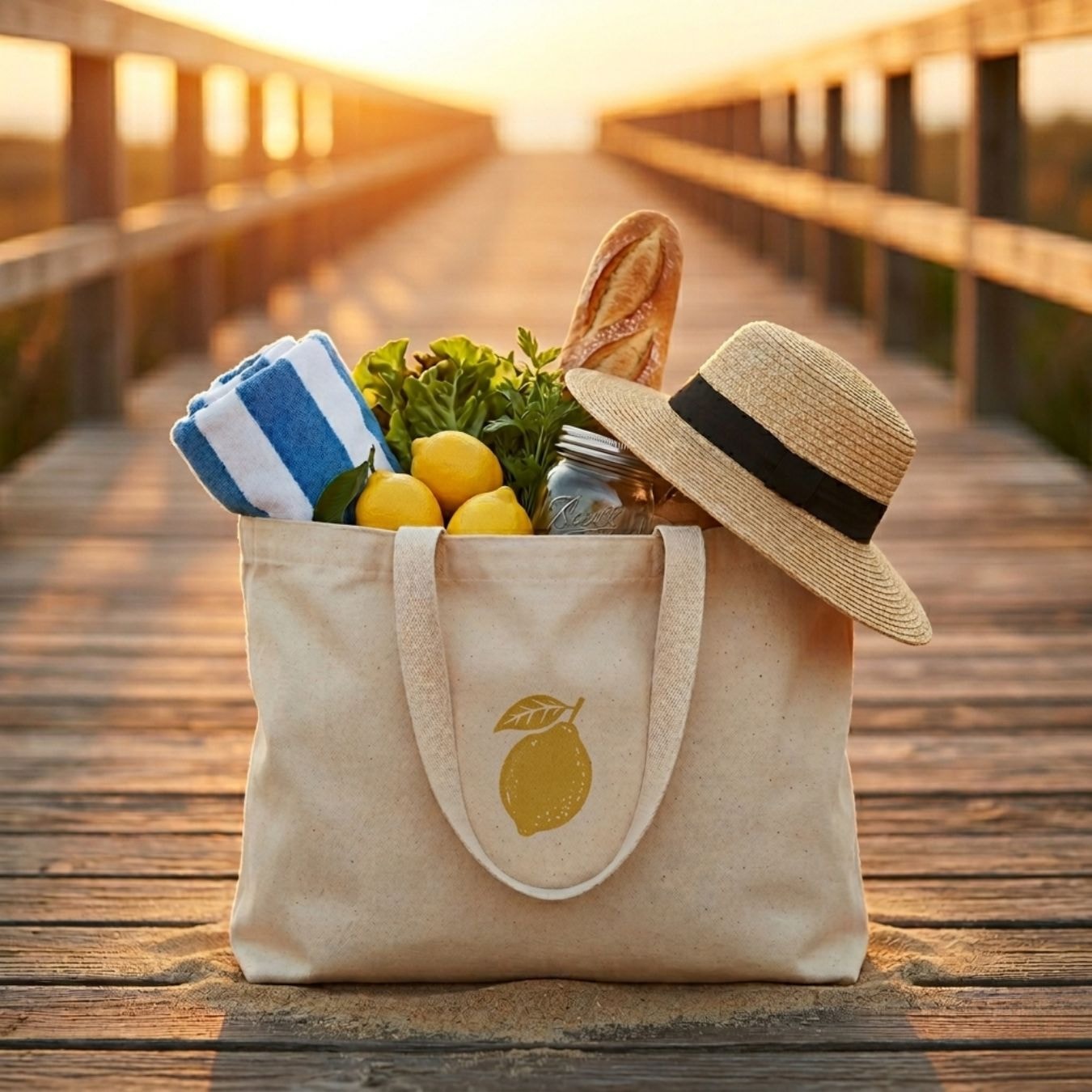 18x14 Inches | Grand Wide Cotton Tote Bag View 8