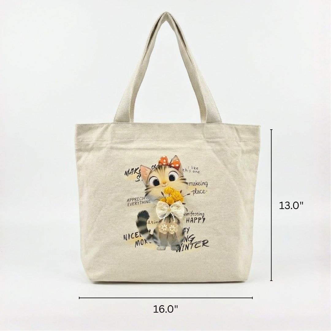 Purrfect Mood Tote Bag | 300 GSM View 2