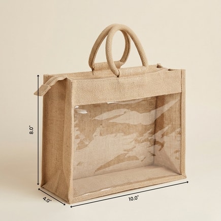 Clear View Jute Hamper Bag | 350 GSM View 2