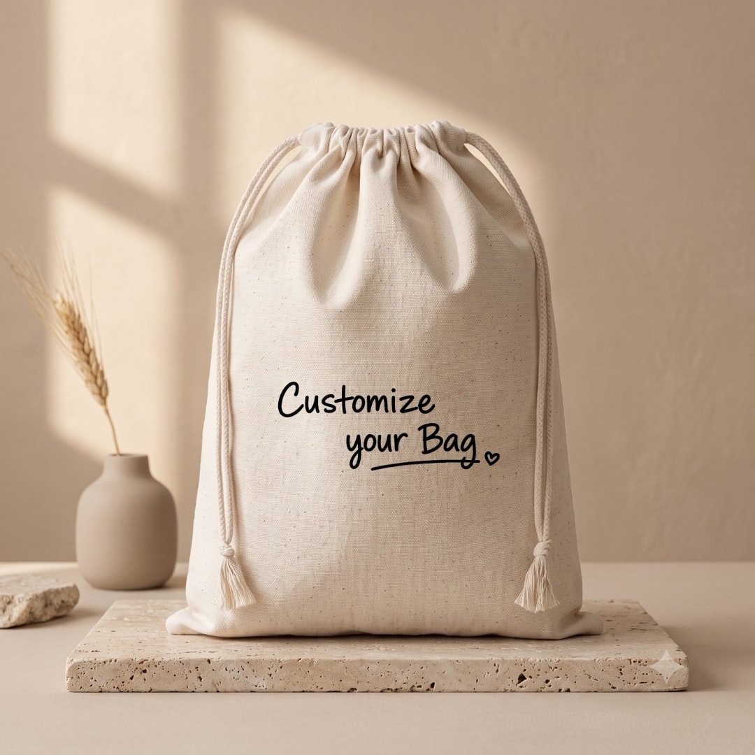 6x8 Inches Cotton Drawstring Bag | 150 GSM View 5