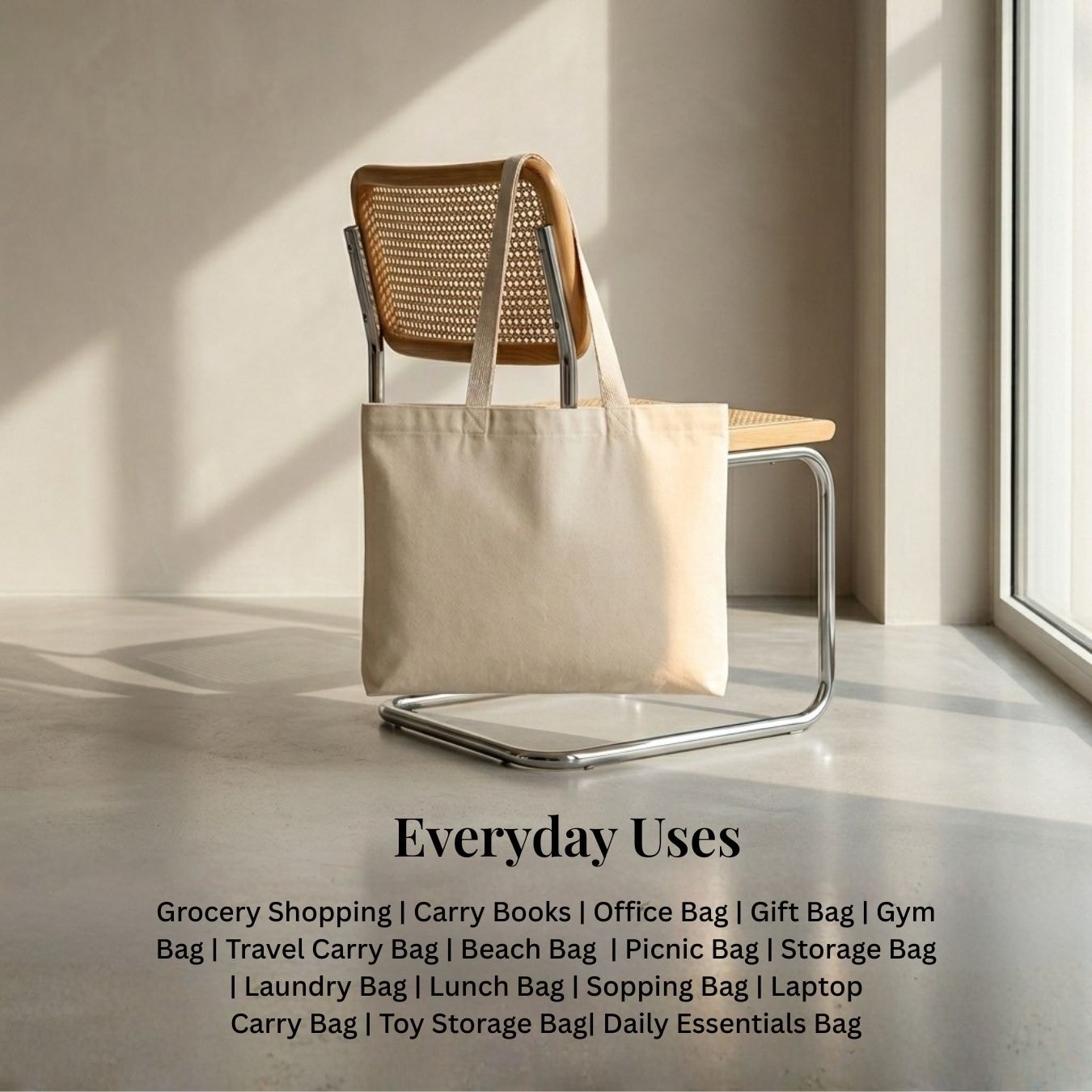 20x18 Inches | Heritage Cotton Tote Bag View 4