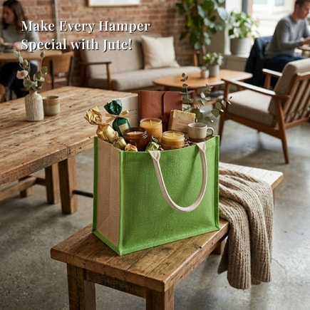 Green Jute Hamper Bag | 350 GSM View 7