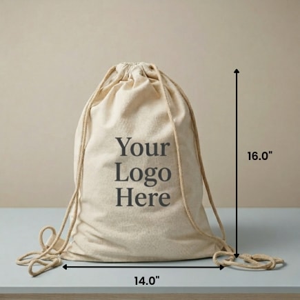 14x16 Inches Cotton Drawstring Bag | 150 GSM View 5