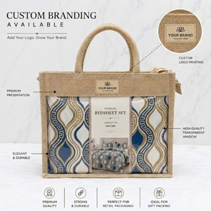 Jute Bedsheet Organizer Bag | 350 GSM View 8