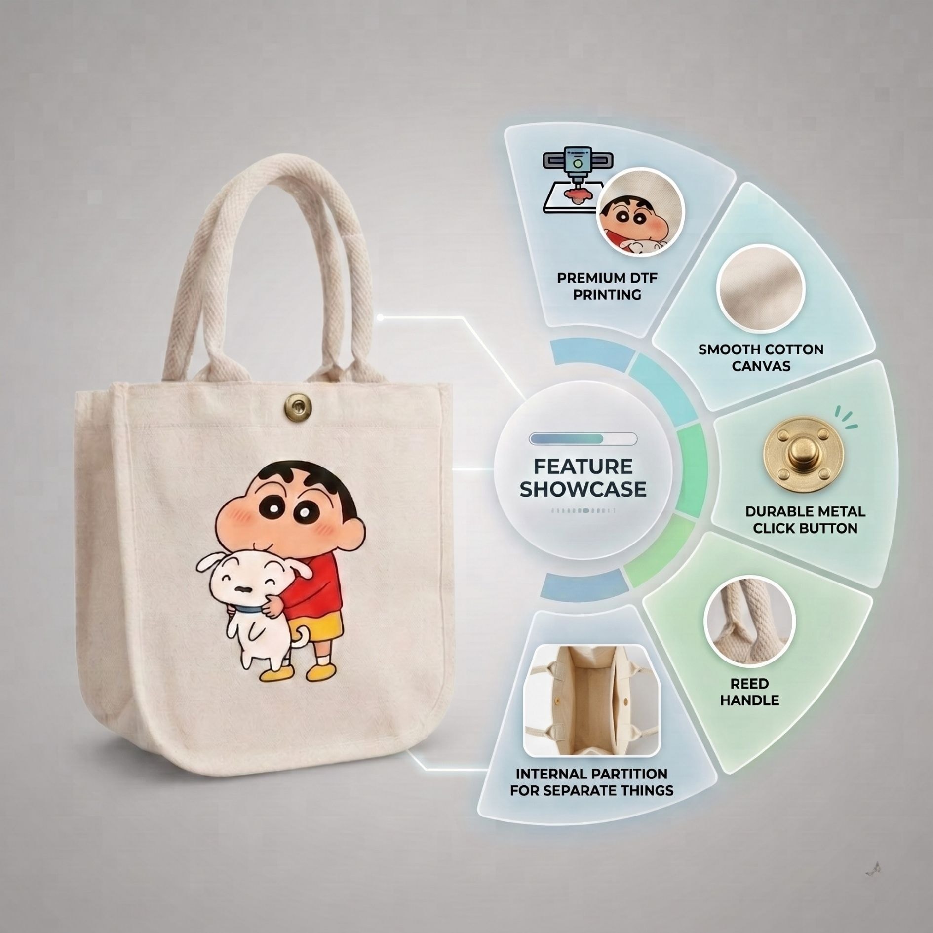 The Little Shinchan Kids Bag | 300 GSM View 3