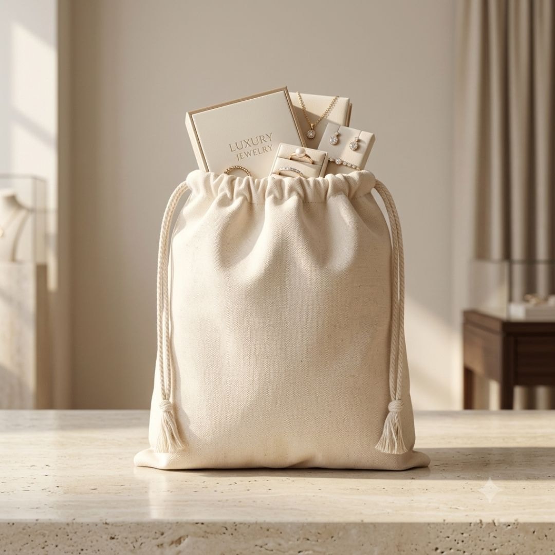 4x6 Inches Cotton Drawstring Bag | 150 GSM View 3