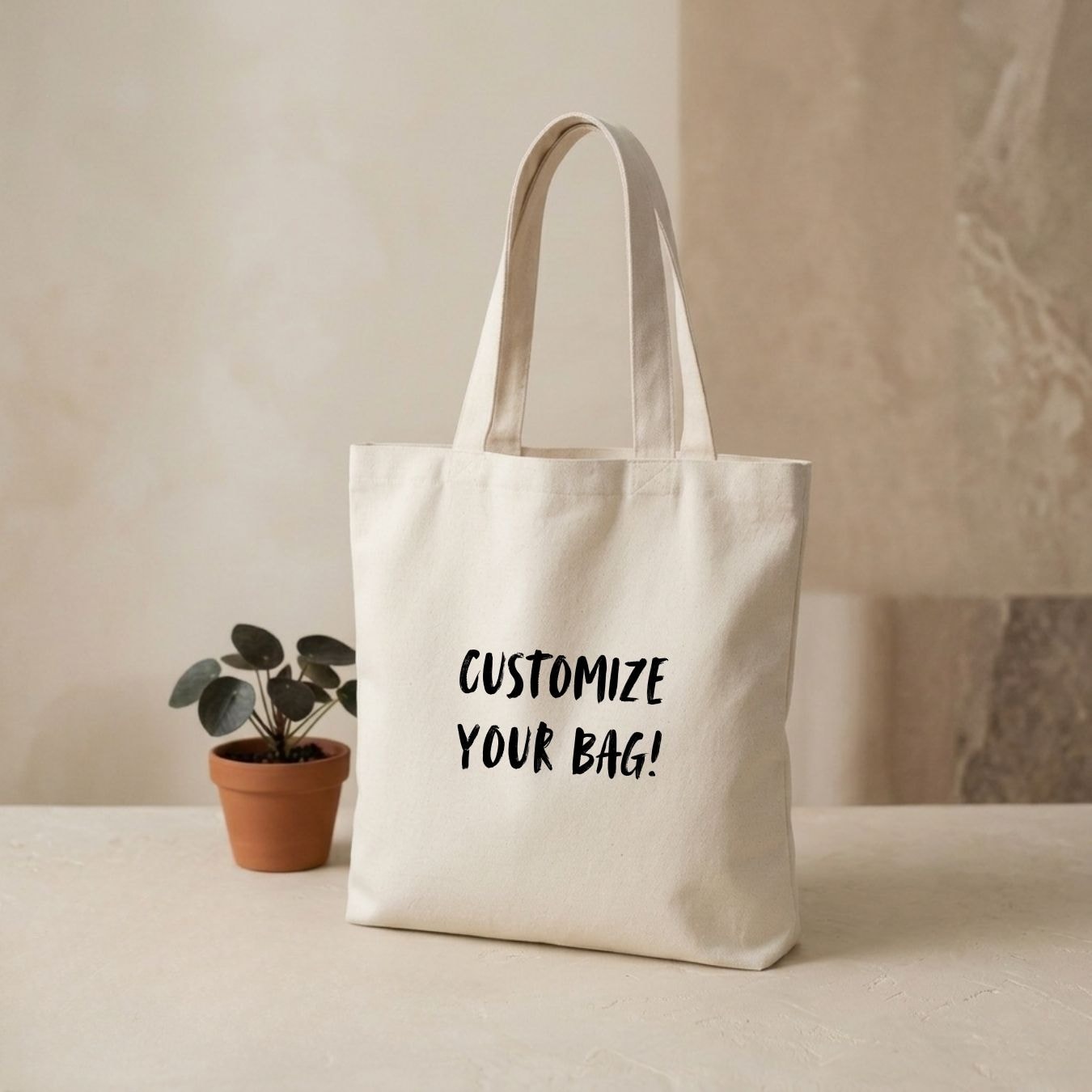 14x18 Inches | Signature Tall Cotton Tote Bag View 5