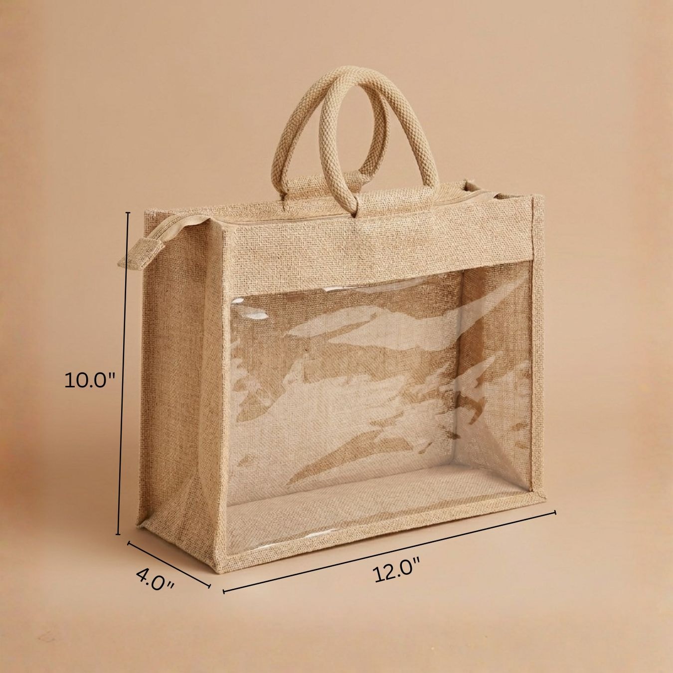 Clear View Jute Hamper Bag | 350 GSM View 3