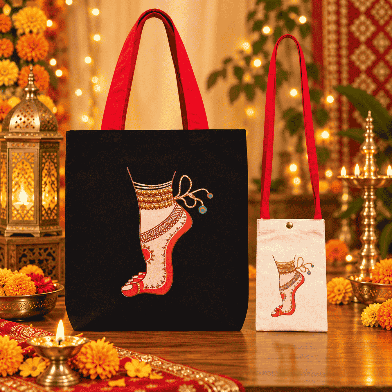 Rangilo Garba Duo | 300 GSM Cotton Fabric View 6