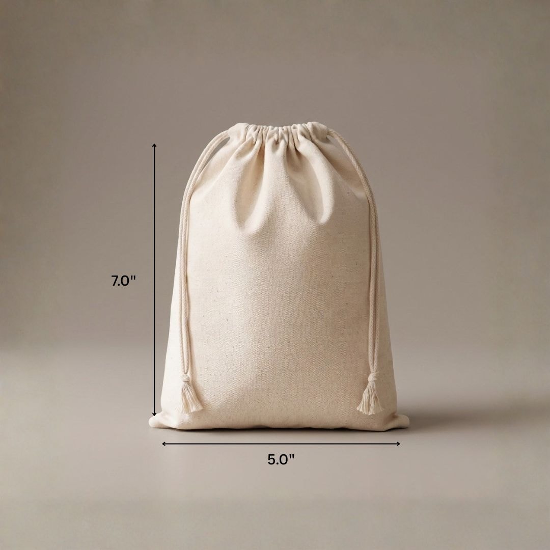 5x7 Inches Cotton Drawstring Bag  | 150 GSM View 2
