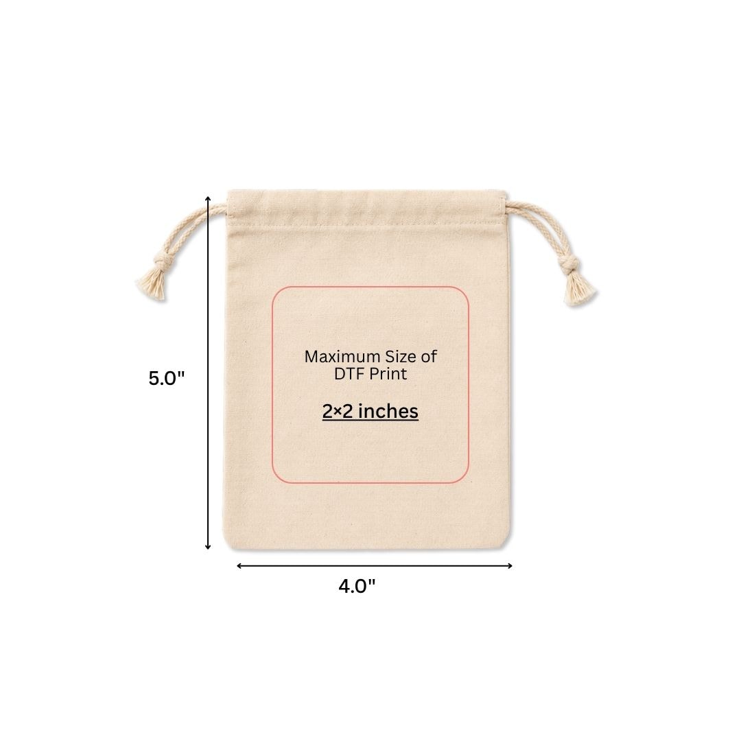 4x5 Inches Cotton Drawstring Bag | 150 GSM View 6