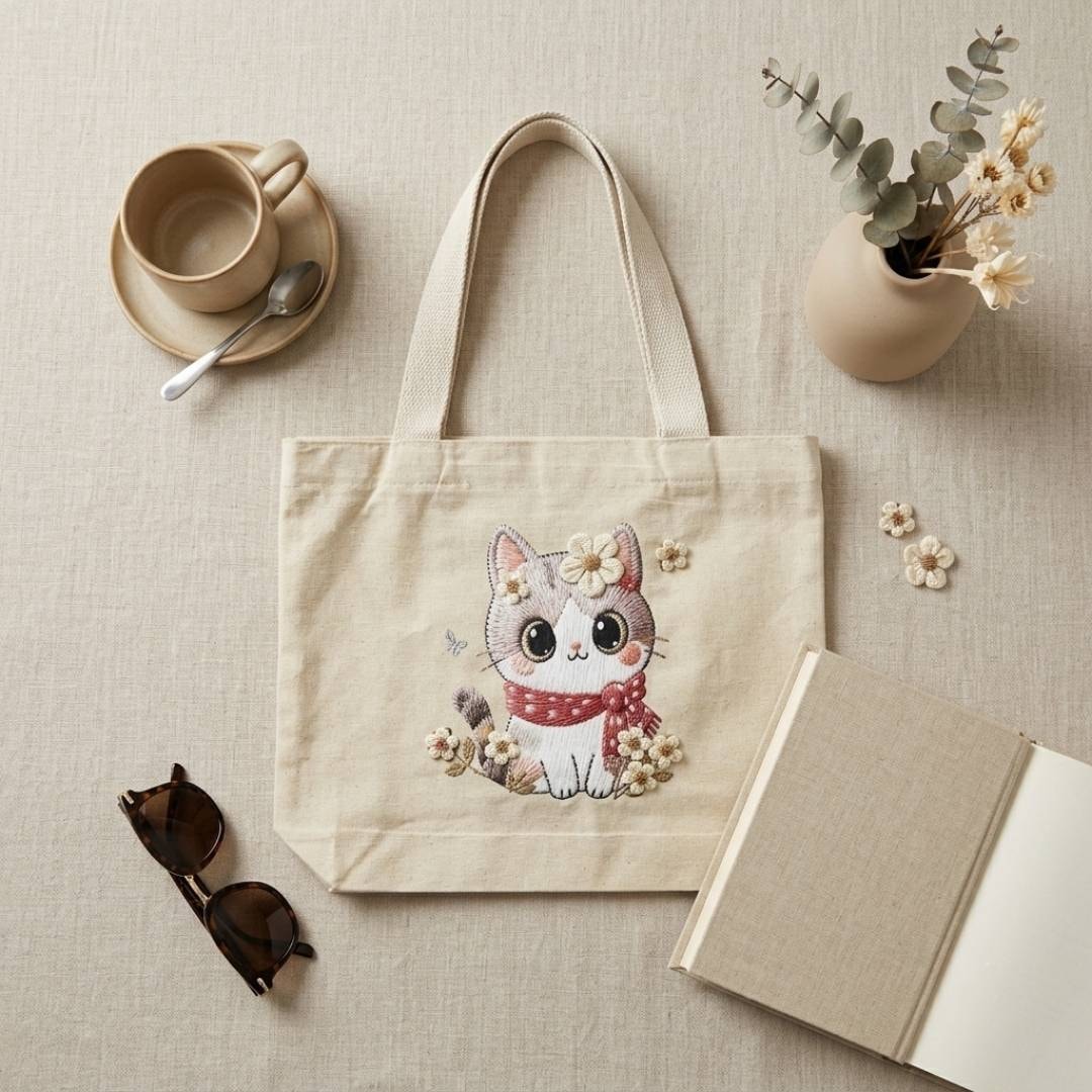 Sweet Kitty Tote Bag | 300 Gsm View 4