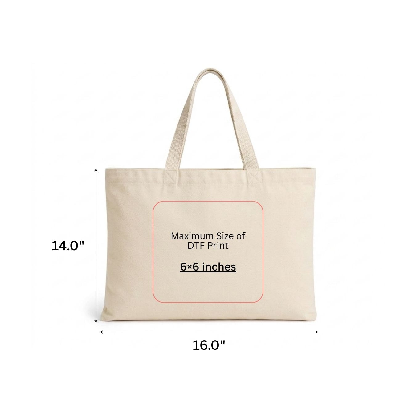 16x14 Inches | Grand Cotton Tote Bag View 6