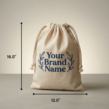 12x16 Inches Cotton Drawstring Bag | 150 GSM View 5