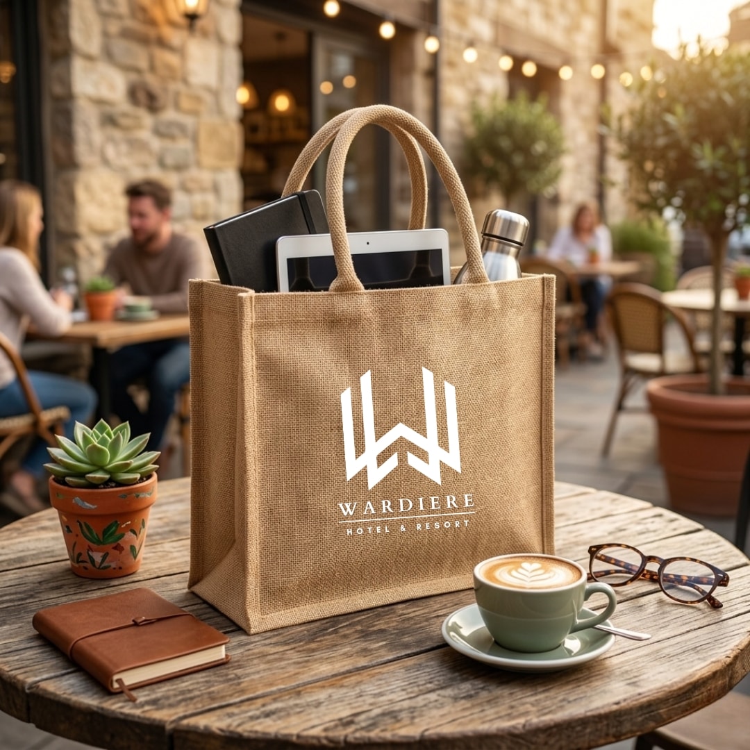 Basic Jute Bags With Zipper Closure | 350 GSM View 8