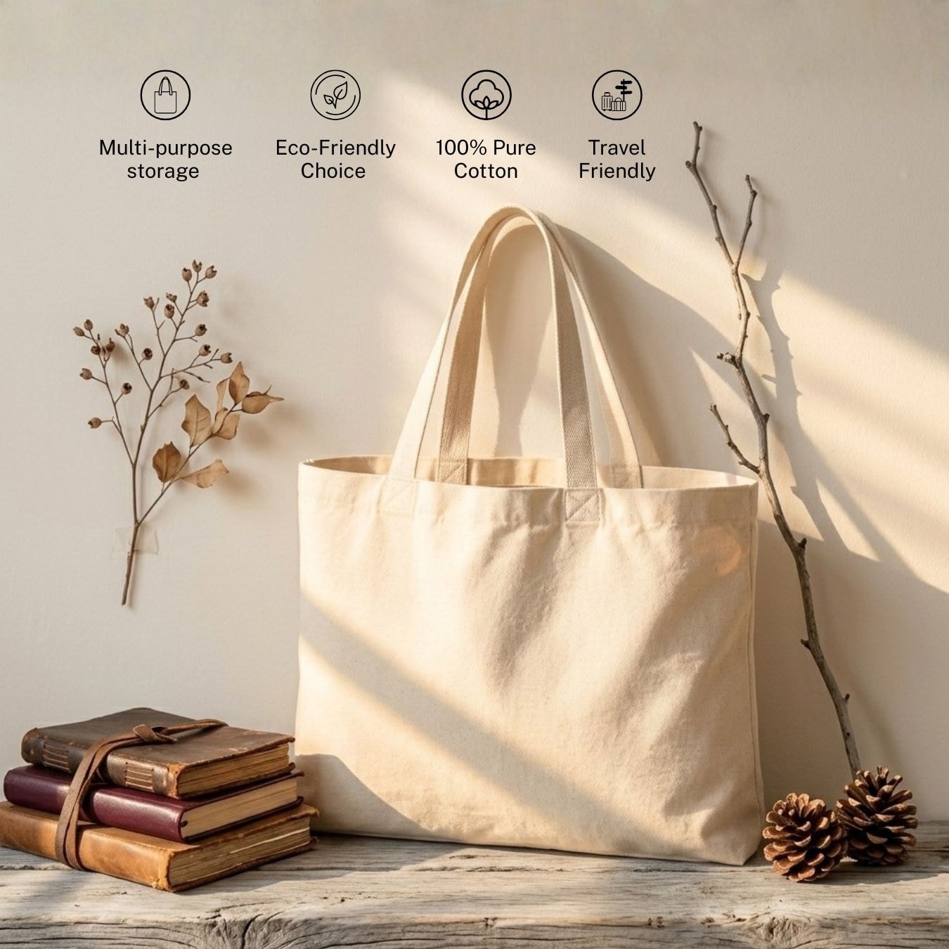 16x14 Inches | Grand Cotton Tote Bag View 4