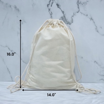 14x16 Inches Cotton Drawstring Bag | 150 GSM View 1