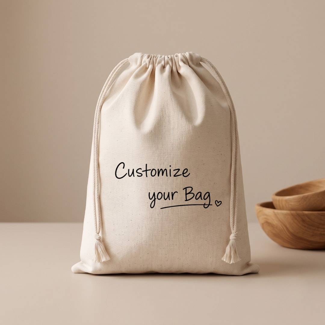 6x10 Inches Cotton Drawstring Bag | 150 GSM View 5