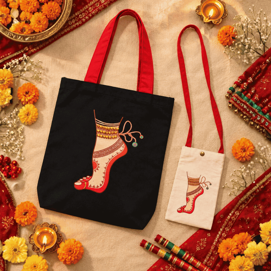 Rangilo Garba Duo | 300 GSM Cotton Fabric View 1