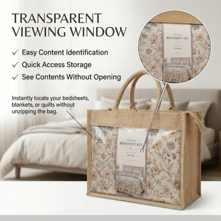 Jute Bedsheet Organizer Bag | 350 GSM View 6