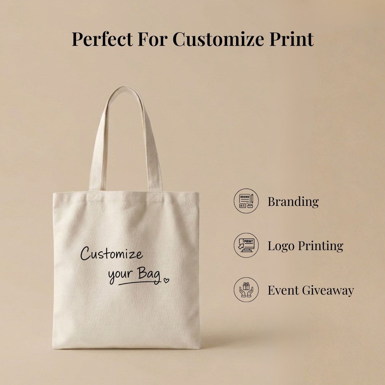 8x10 Inches | Mini Cotton Tote Bag | 150 GSM View 5
