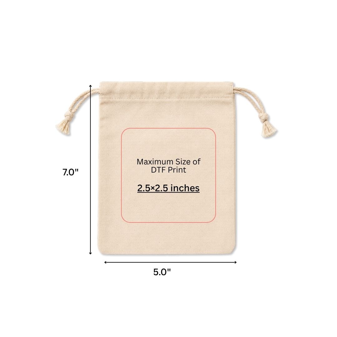 5x7 Inches Cotton Drawstring Bag  | 150 GSM View 6