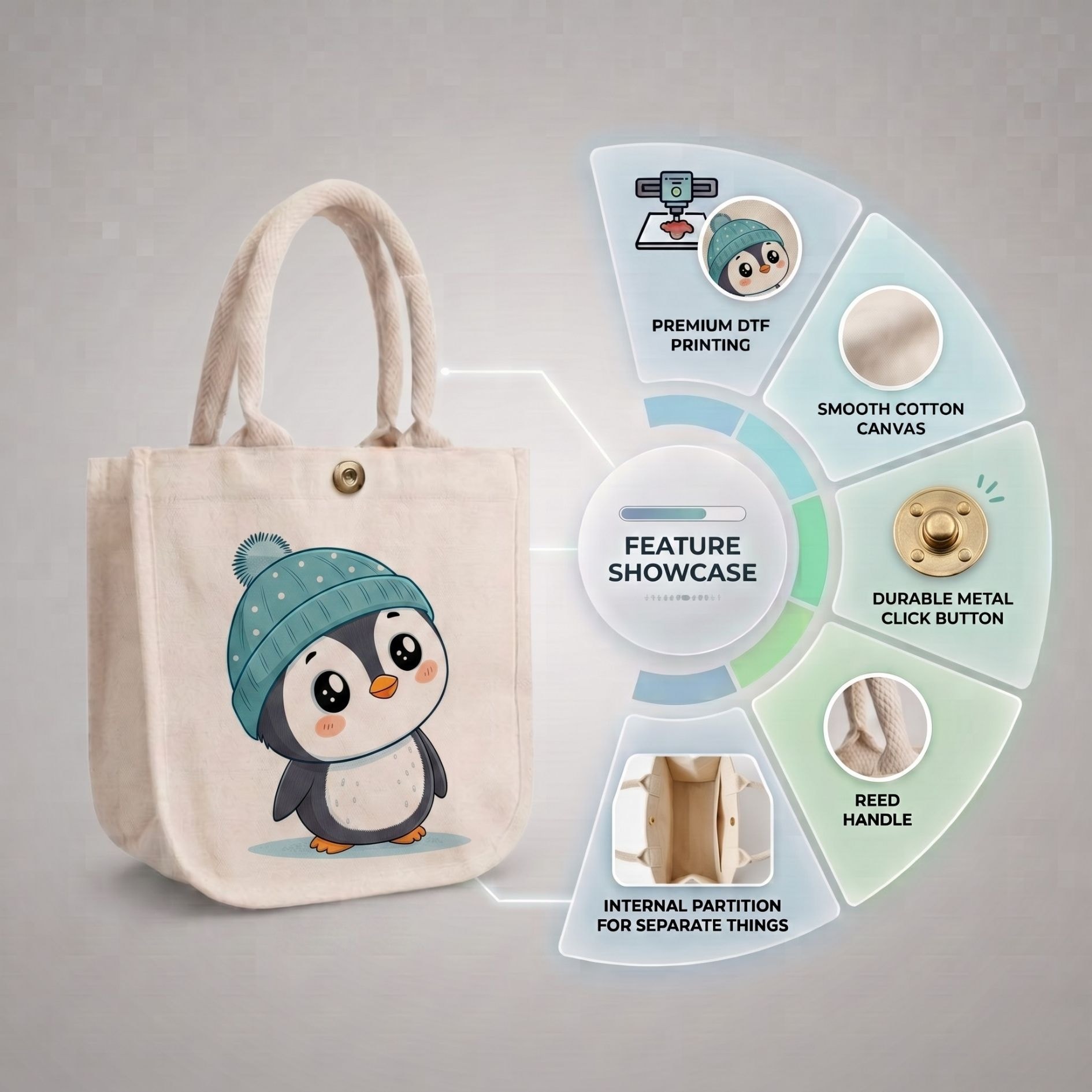 Penny Penguin's Bag | 300 GSM View 3