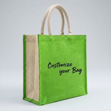 Green Jute Hamper Bag | 350 GSM View 8