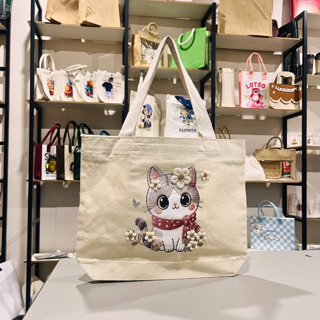 Sweet Kitty Tote Bag | 300 Gsm View 5
