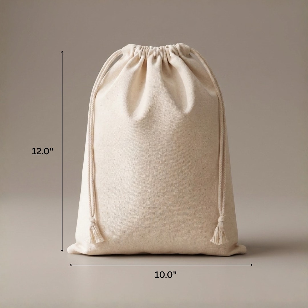 10x14 Inches Cotton Drawstring Bag | 150 GSM View 2