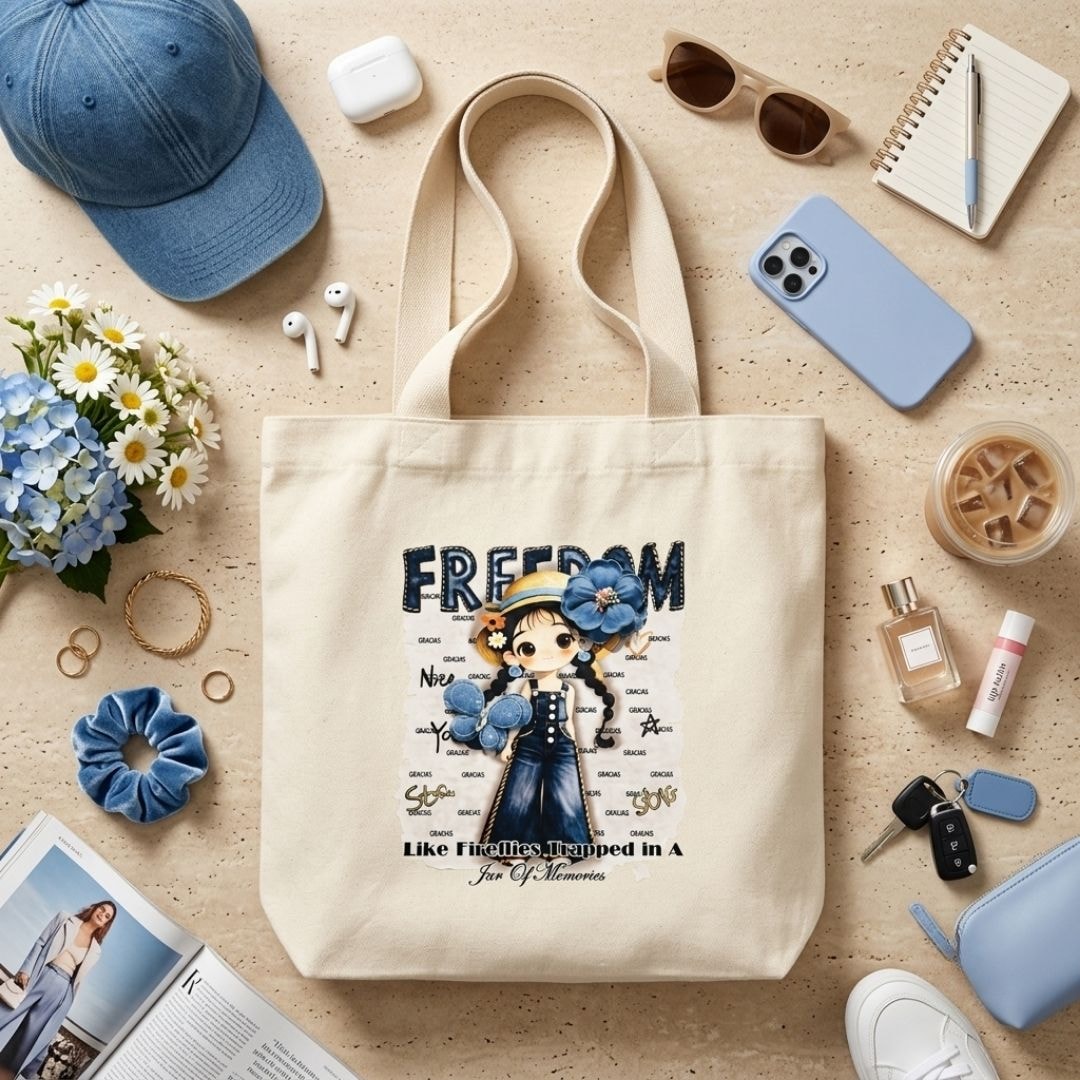Denim Diary Tote Bag | 300 GSM View 5