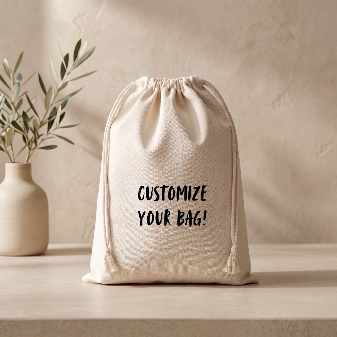 5x8 Inches Cotton Drawstring Bag | 150 GSM View 5