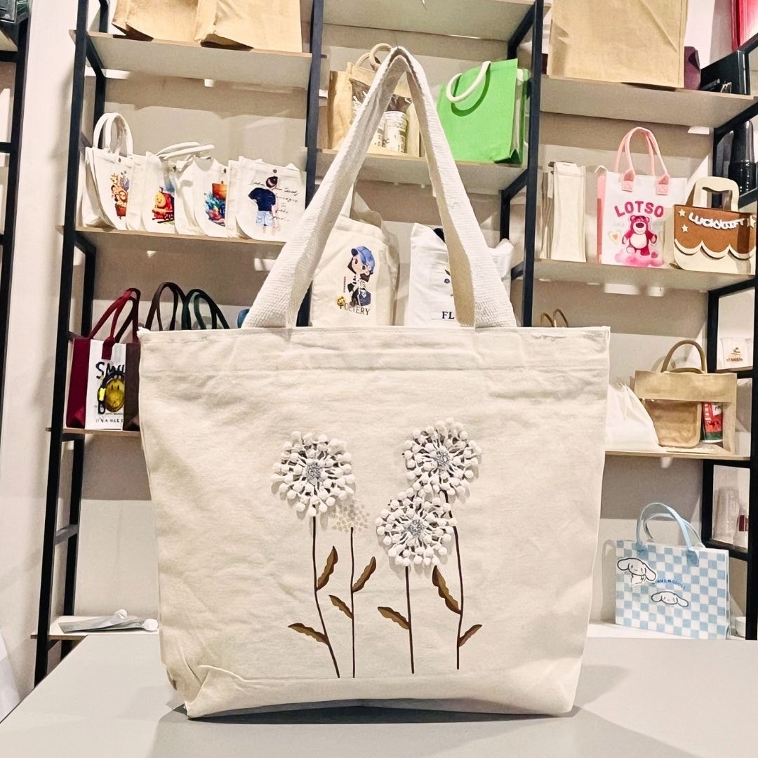 Pom Pom Tote Bag | 300 GSM View 5