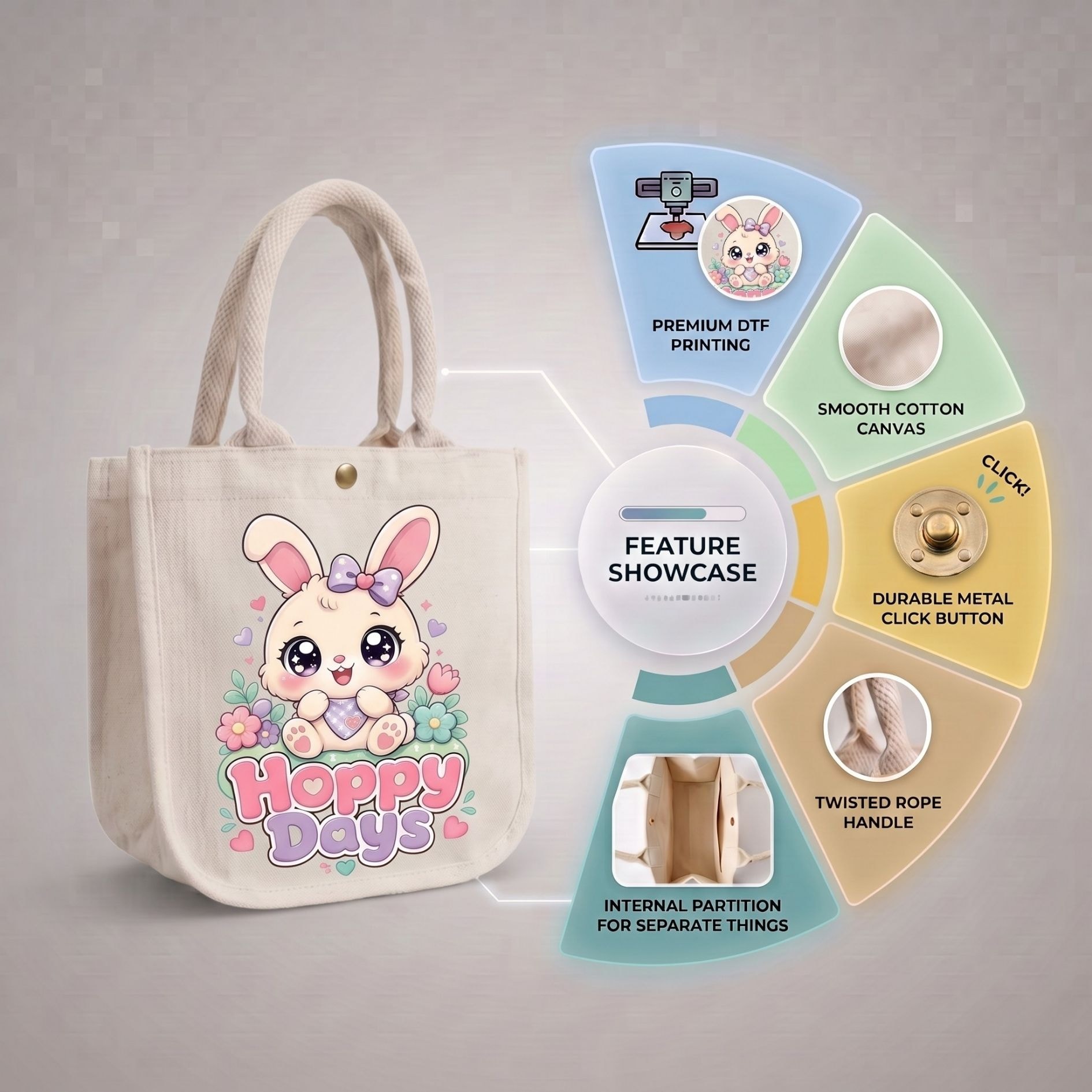 Hoppy Days Kids Bag | 300 GSM View 3