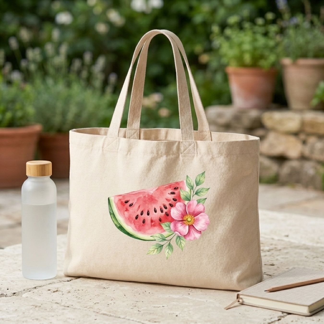10x8 Inches | Mini Wide Cotton Tote Bag | 150 GSM View 8