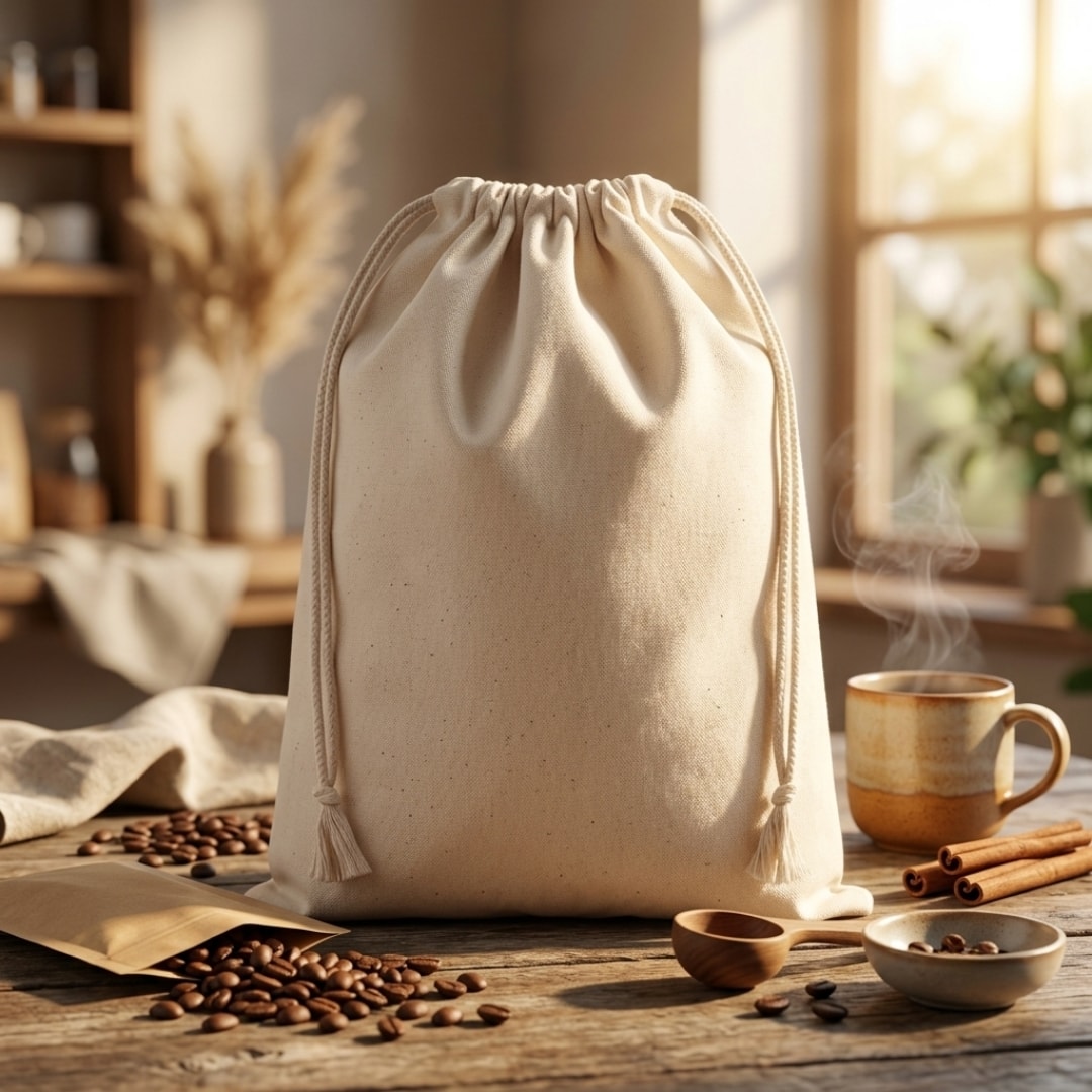 6x10 Inches Cotton Drawstring Bag | 150 GSM View 3
