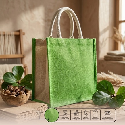 Green Jute Hamper Bag | 350 GSM View 5