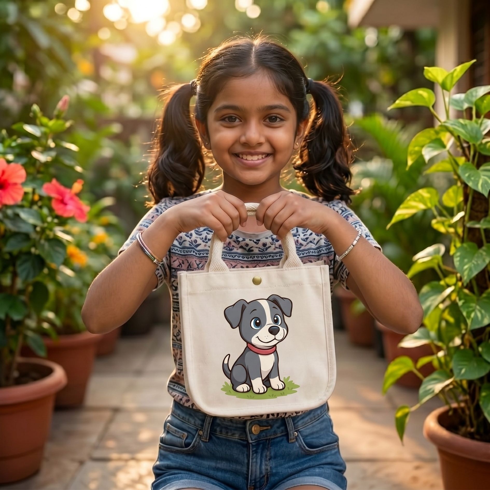 Playful Puppy Mini Kids Bag | 300 GSM View 2