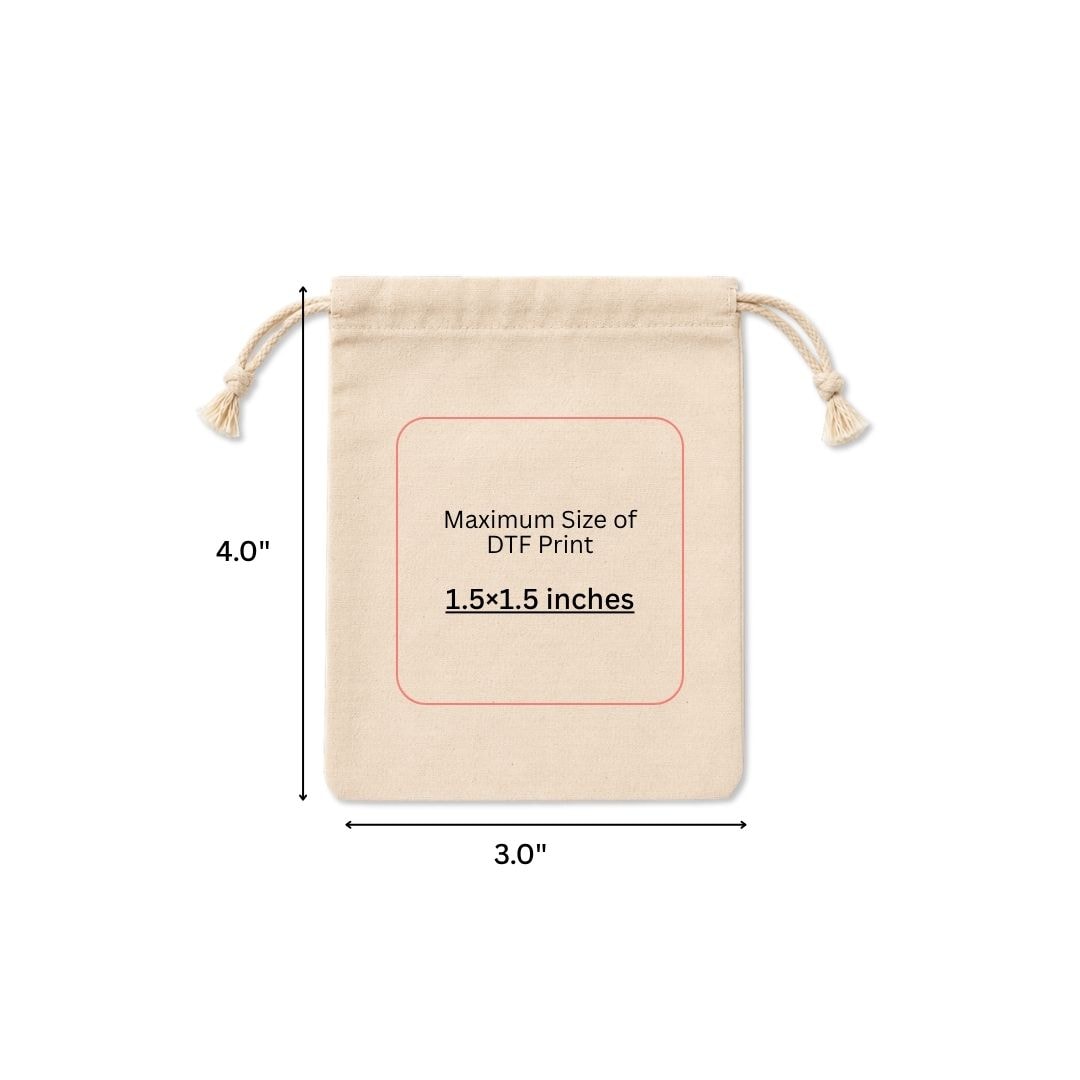 3x4 Inches Cotton Drawstring Bag | 150 GSM View 6