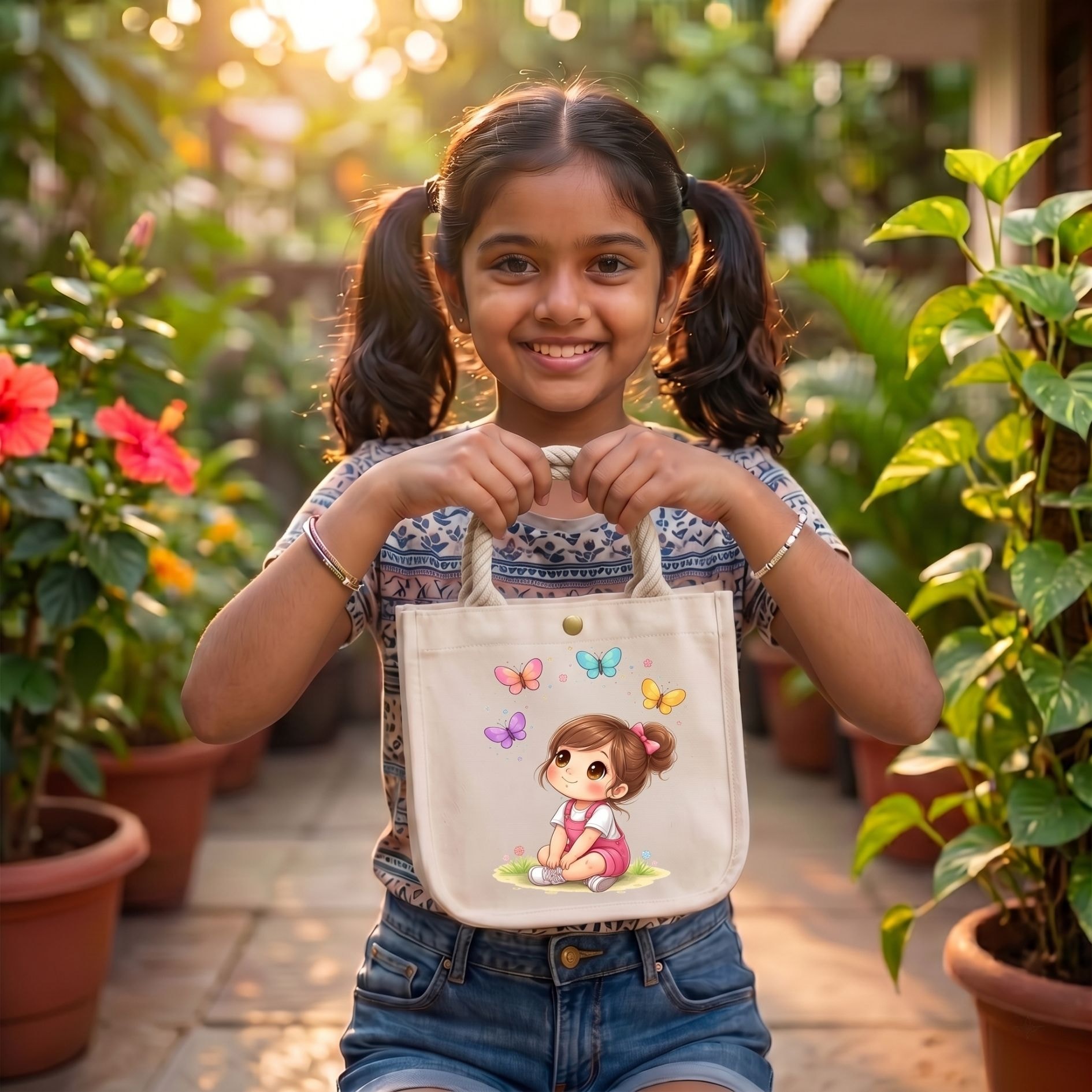 Butterfly Dreamer Kids Bag | 300 GSM View 2